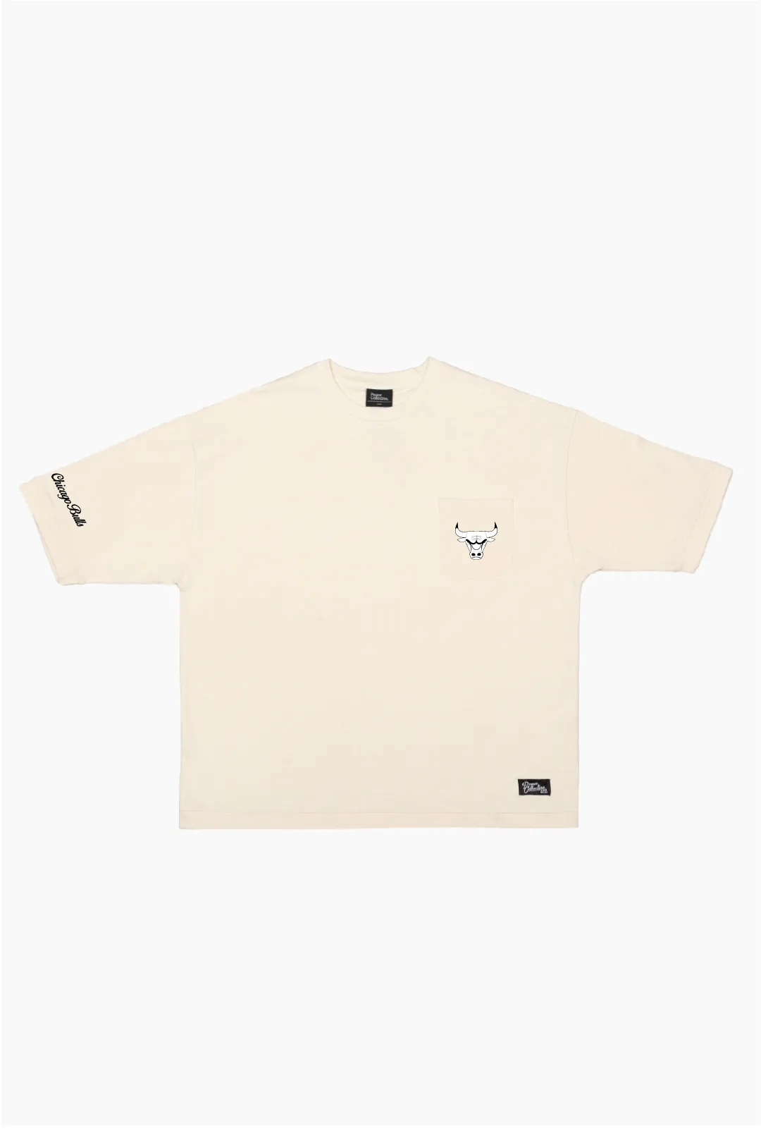 Chicago Bulls Preppy Heavyweight Pocket T-Shirt - Ivory sold by Peace-Collective