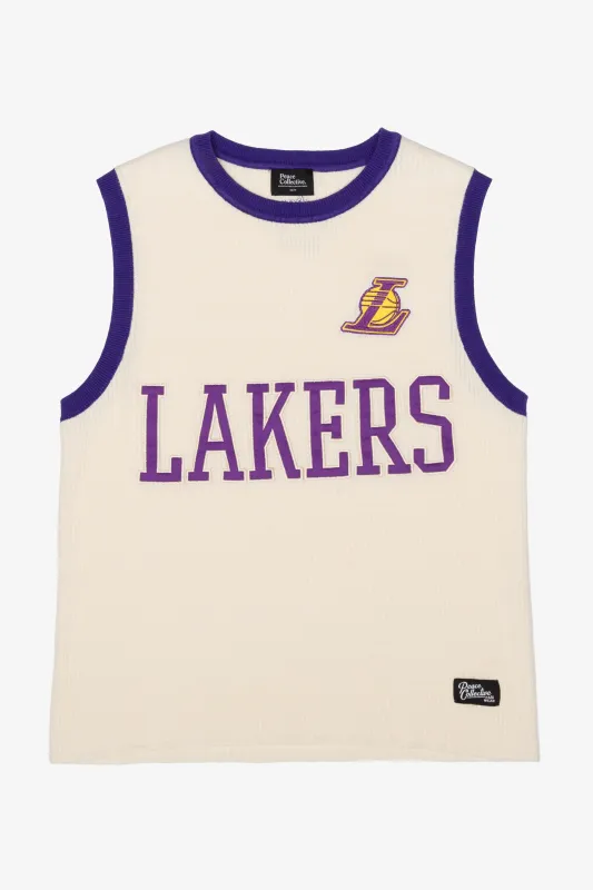 Los Angeles Lakers Knit Basketball Jersey - Ivory made by Peace-Collective
