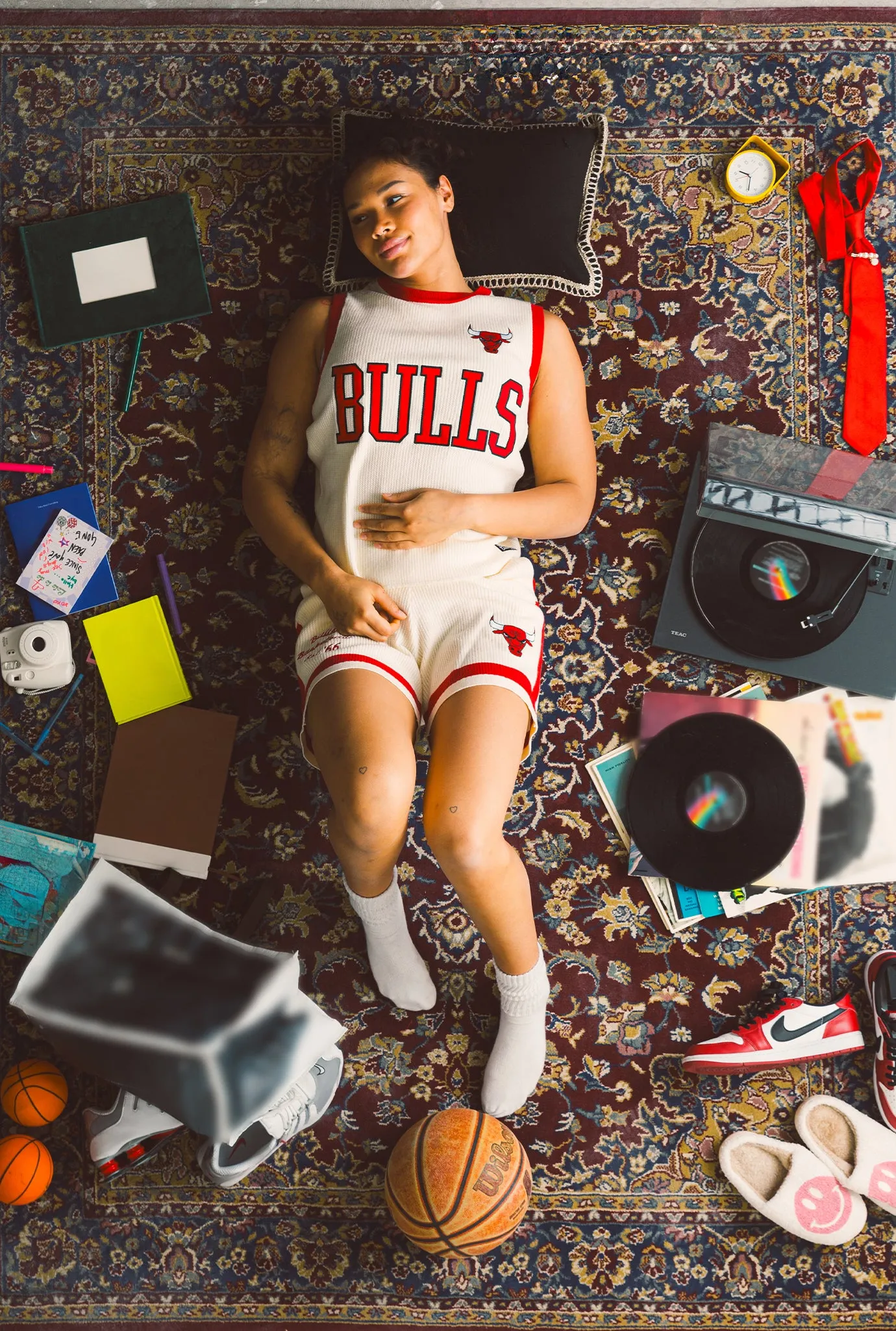 Chicago Bulls Knit Basketball Shorts - Ivory sold by Peace-Collective product image thumbnail 2