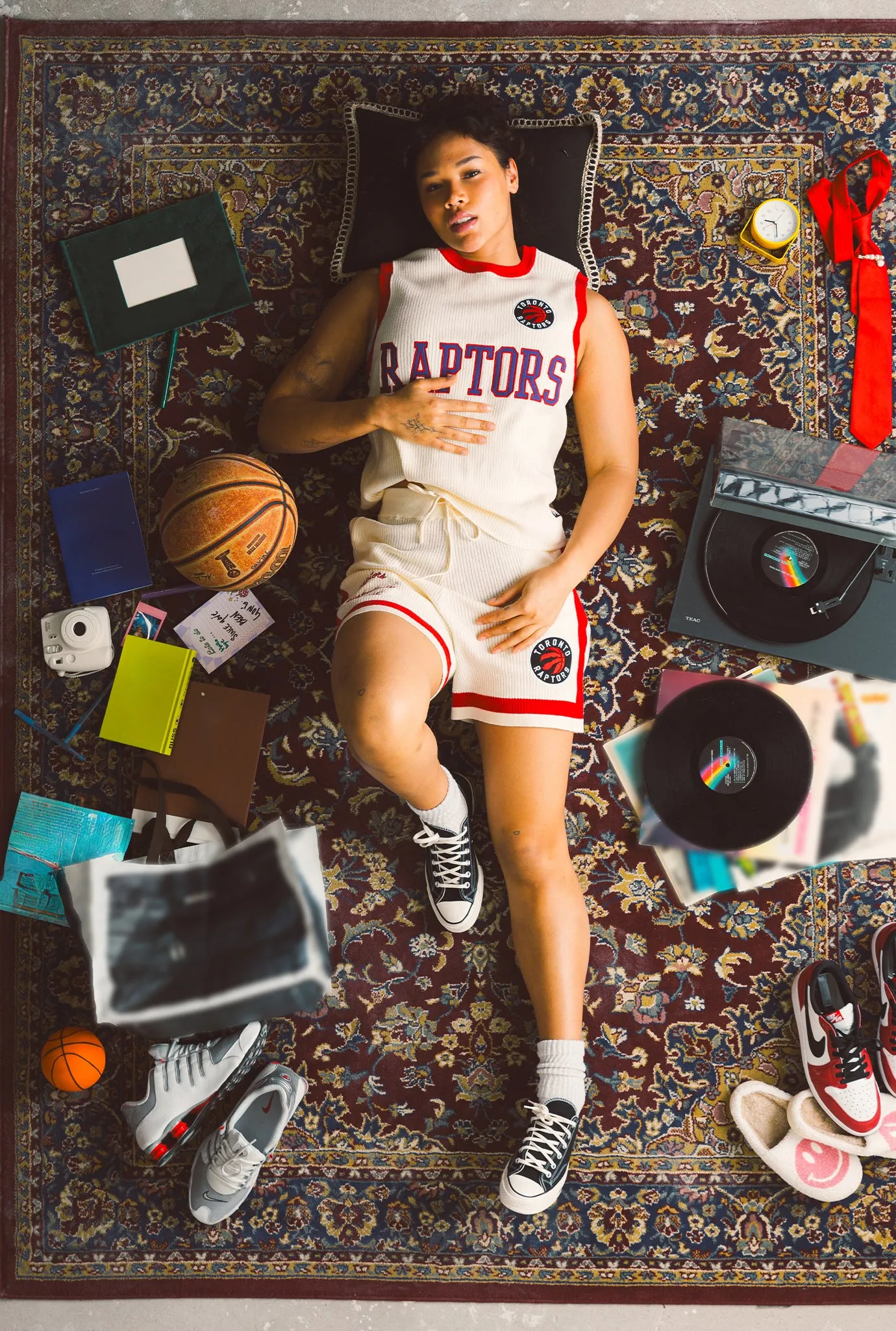 Toronto Raptors Knit Basketball Shorts - Ivory sold by Peace-Collective product image thumbnail 2