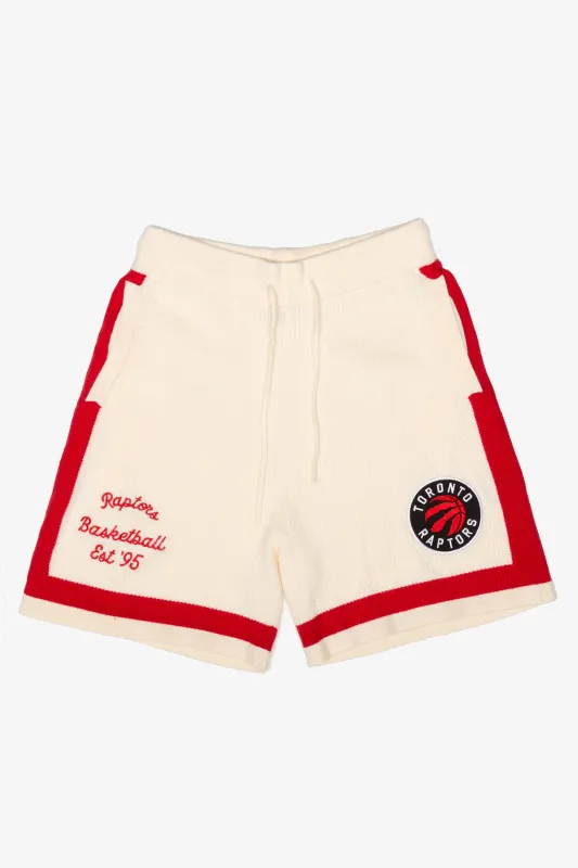 Toronto Raptors Knit Basketball Shorts - Ivory made by Peace-Collective