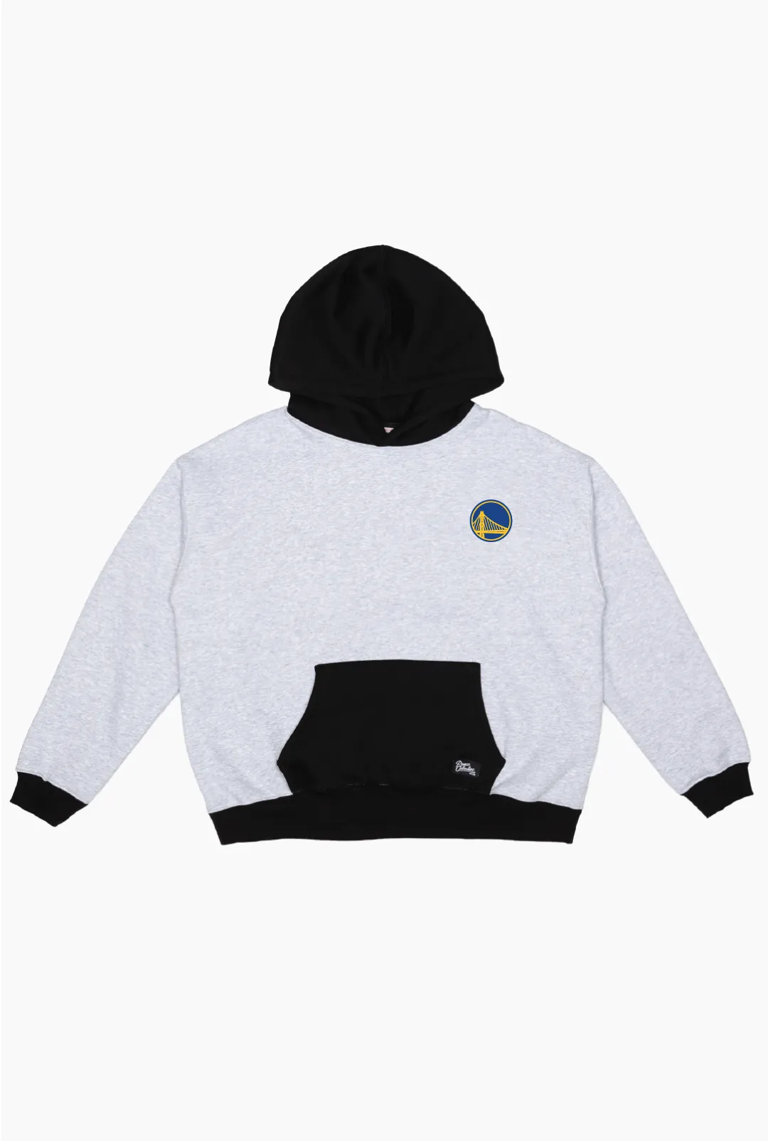 Golden State Warriors Colour Block Heavyweight Hoodie - Black / Grey Melange sold by Peace-Collective