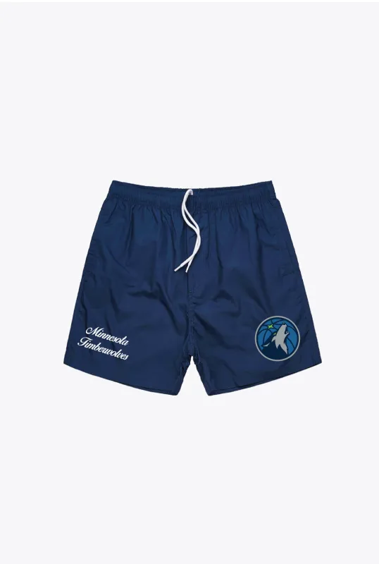 Minnesota Timberwolves Board Shorts - Navy made by Peace-Collective