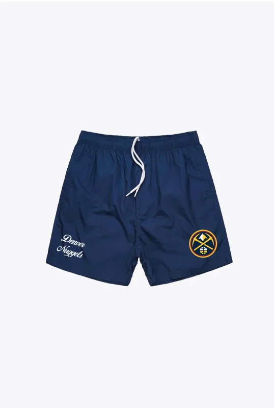 Denver Nuggets Board Shorts - Navy made by Peace-Collective