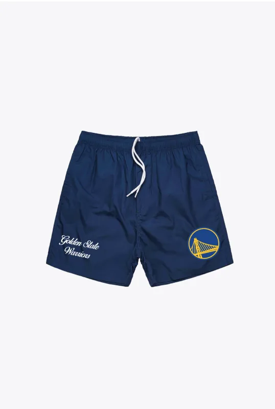 Golden State Warriors Board Shorts - Navy made by Peace-Collective