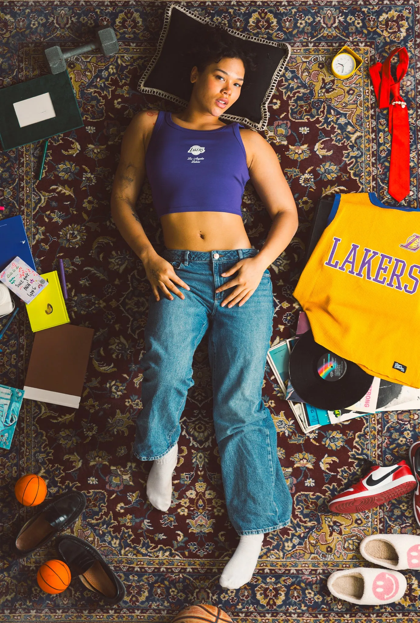 Los Angeles Lakers Cropped Tank - Purple sold by Peace-Collective product image thumbnail 2