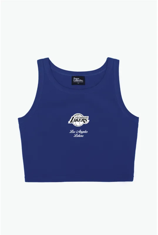 Los Angeles Lakers Cropped Tank - Purple made by Peace-Collective