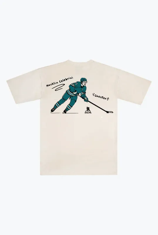 Macklin Celebrini Heavyweight T-Shirt - Ivory made by Peace-Collective
