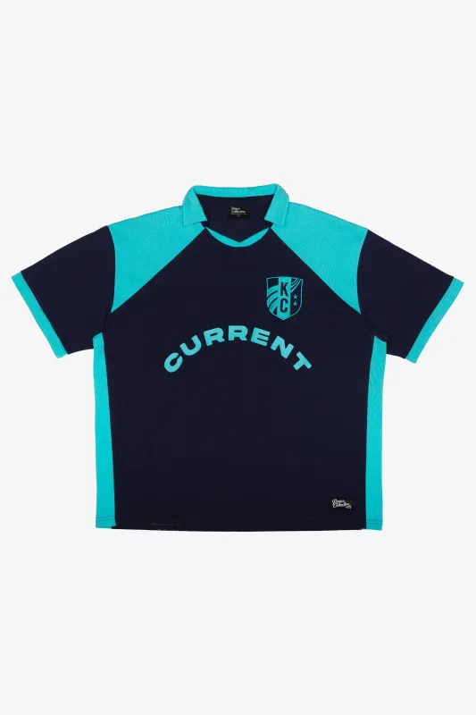 Kansas City Current Colour Block Jersey - Storm / Teal made by Peace-Collective