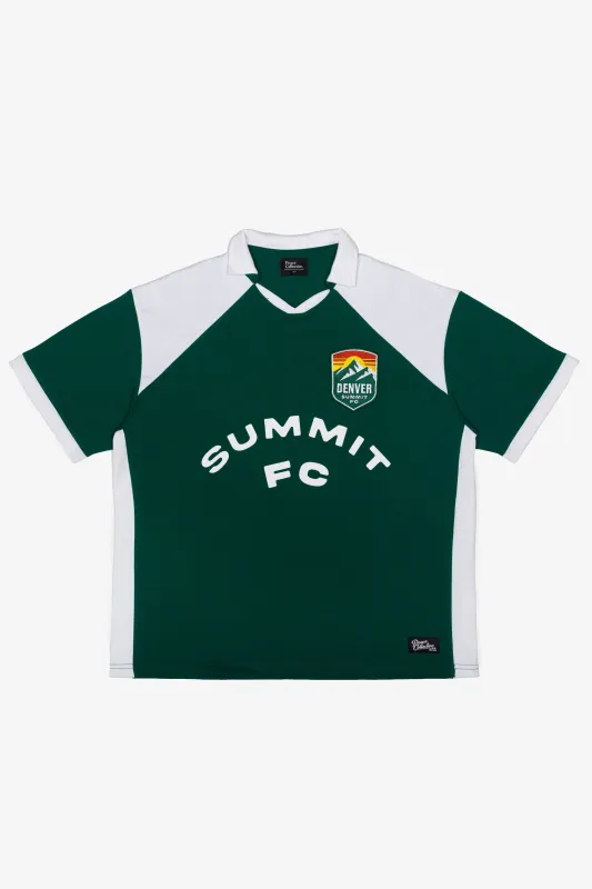 Denver Summit FC Colour Block Jersey - Evergreen / White made by Peace-Collective