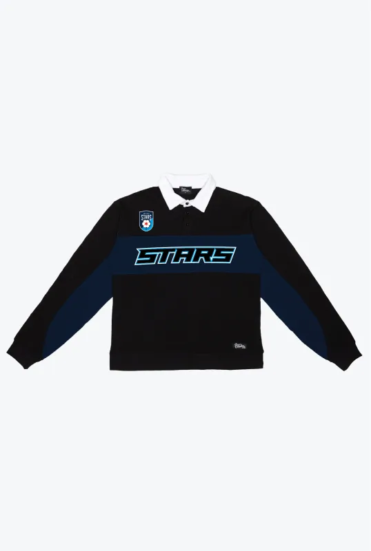 Chicago Stars FC Rugby Polo - Black / Navy made by Peace-Collective
