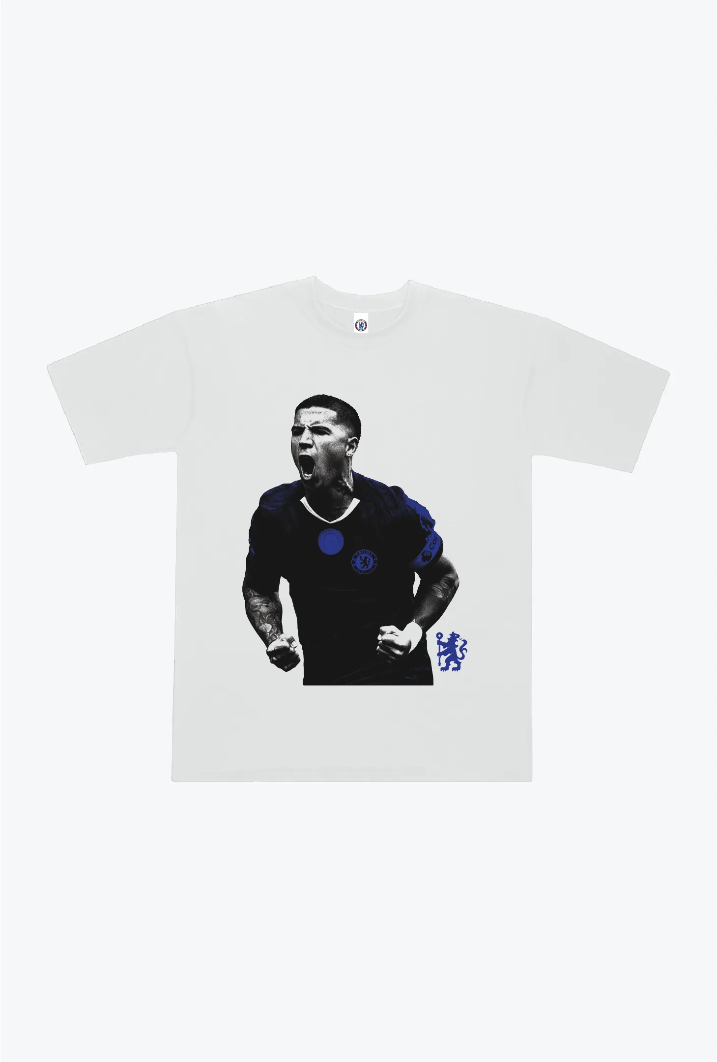 Chelsea FC: Enzo Fernández Heavyweight T-Shirt - White sold by Peace-Collective