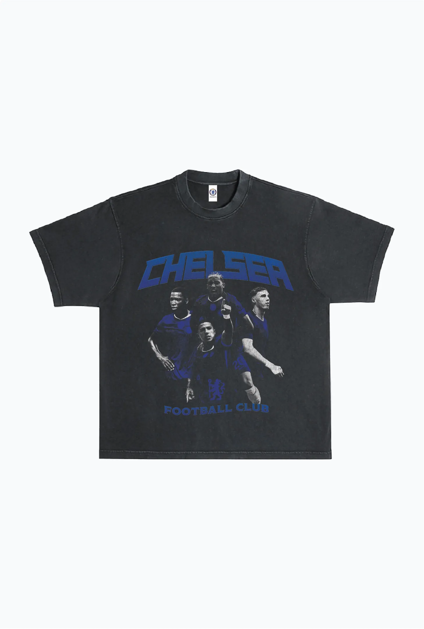 Chelsea FC Team Vintage Heavyweight Garment Dyed T-Shirt - Black sold by Peace-Collective