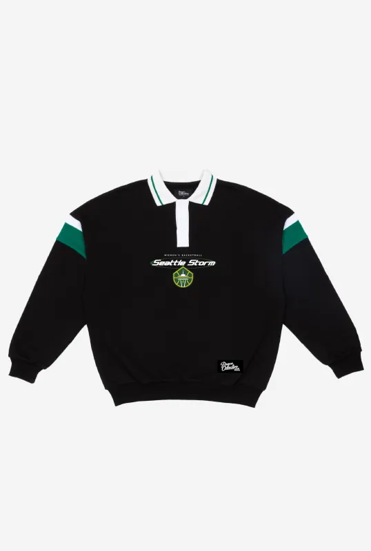 Seattle Storm Vintage Oversized Rugby - Black / Green made by Peace-Collective