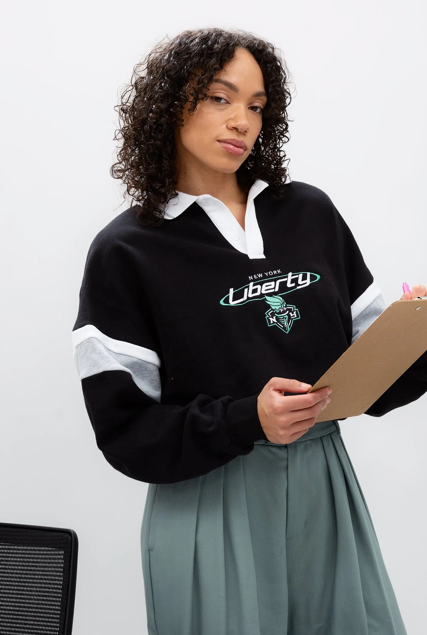 New York Liberty Vintage Oversized Rugby - Black / Grey sold by Peace-Collective product image thumbnail 3