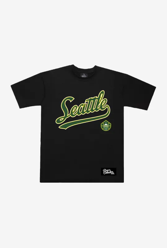 Seattle Storm Spirit Heavyweight T-Shirt - Black made by Peace-Collective