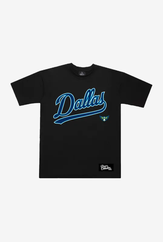 Dallas Wings Spirit Heavyweight T-Shirt - Black made by Peace-Collective