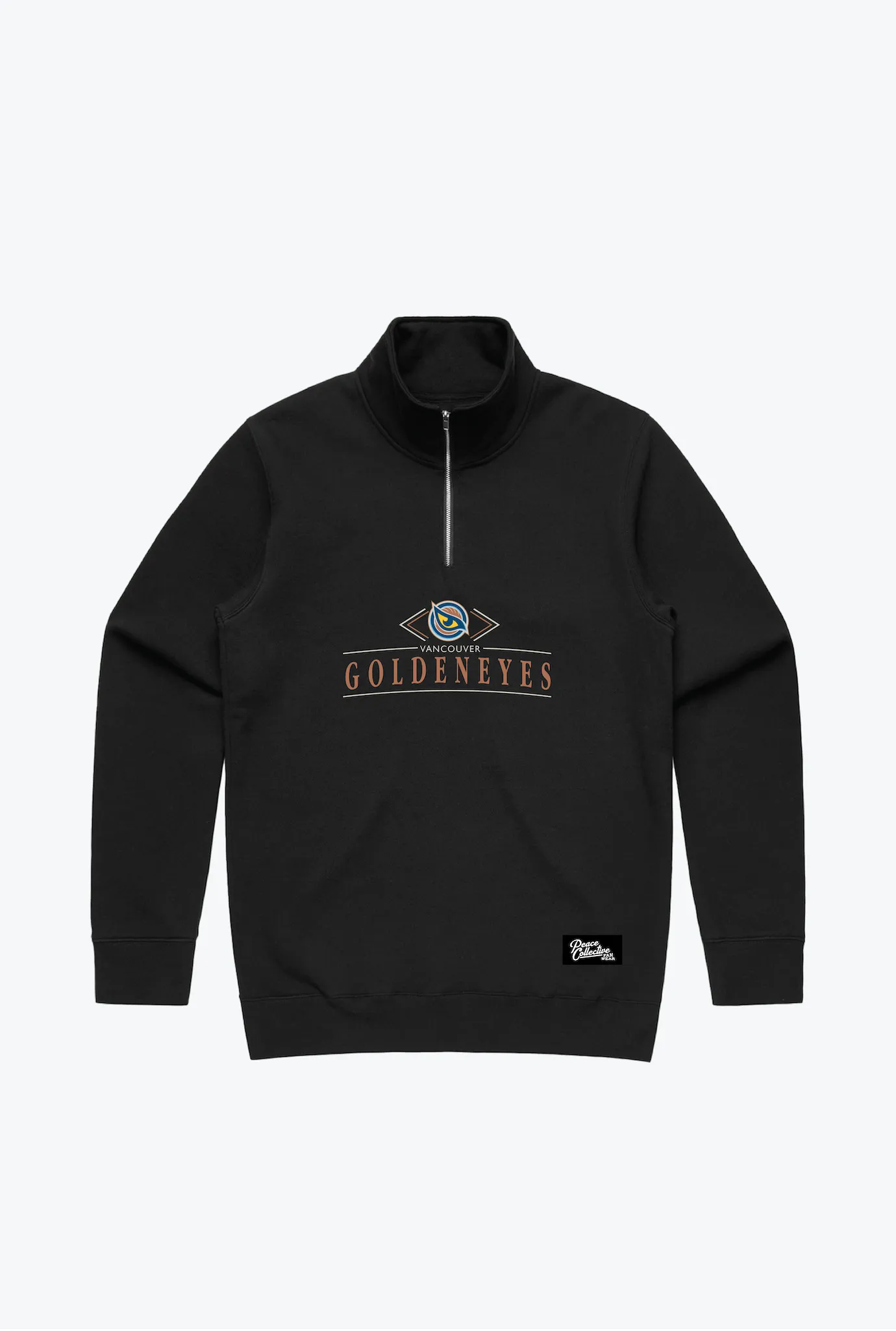 Vancouver Goldeneyes Quarter Zip - Black sold by Peace-Collective