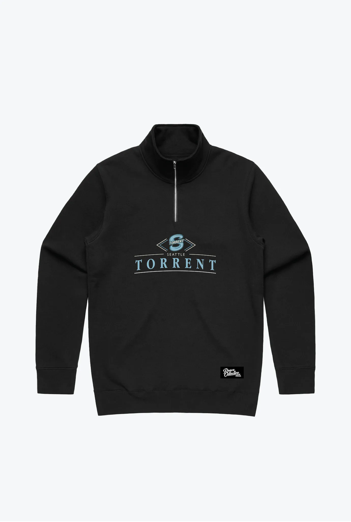 Seattle Torrent Quarter Zip - Black sold by Peace-Collective