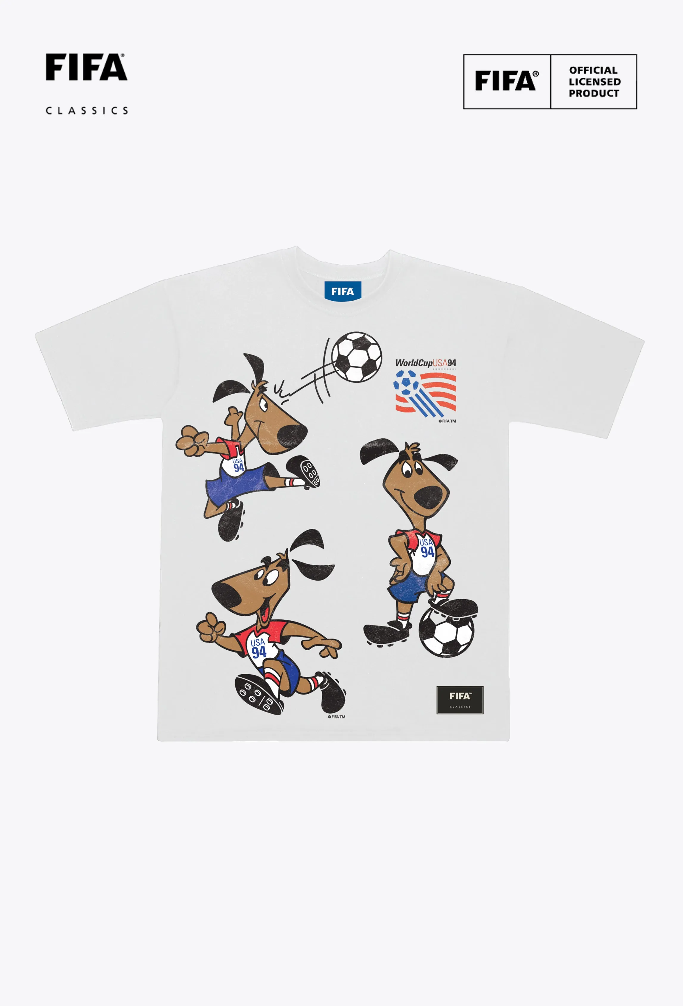 FIFA World Cup™ 1994 USA Mascot Heavyweight T-Shirt - White sold by Peace-Collective