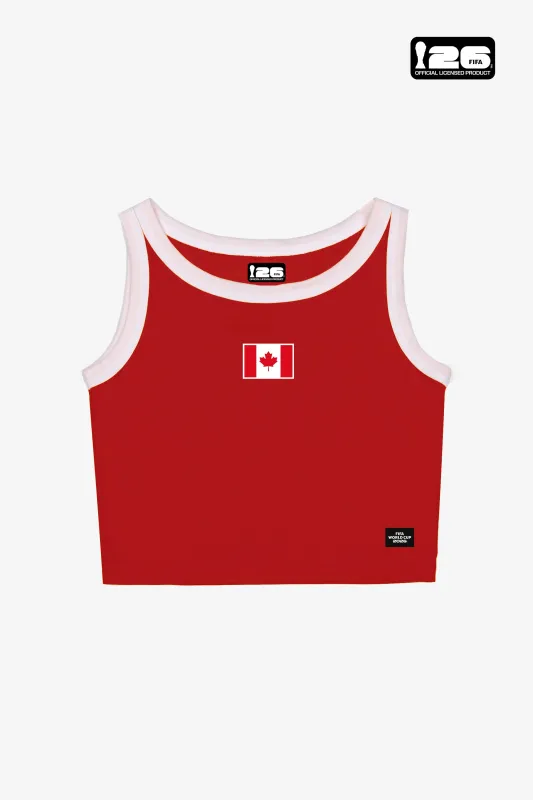 FIFA World Cup 2026™ Canada Women's Cropped Tank - Red made by Peace-Collective