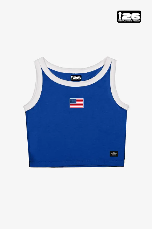 FIFA World Cup 2026™ USA Women's Cropped Tank - Royal made by Peace-Collective