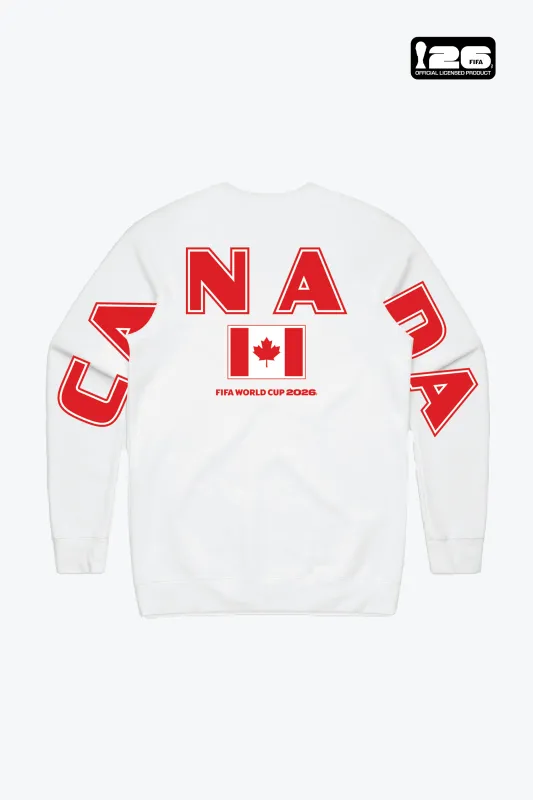FIFA World Cup 2026™ Canada Spirit Crewneck - White made by Peace-Collective
