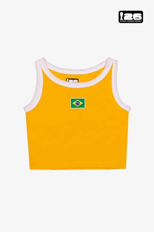 FIFA World Cup 2026™ Brazil Women's Cropped Tank - Yellow made by Peace-Collective
