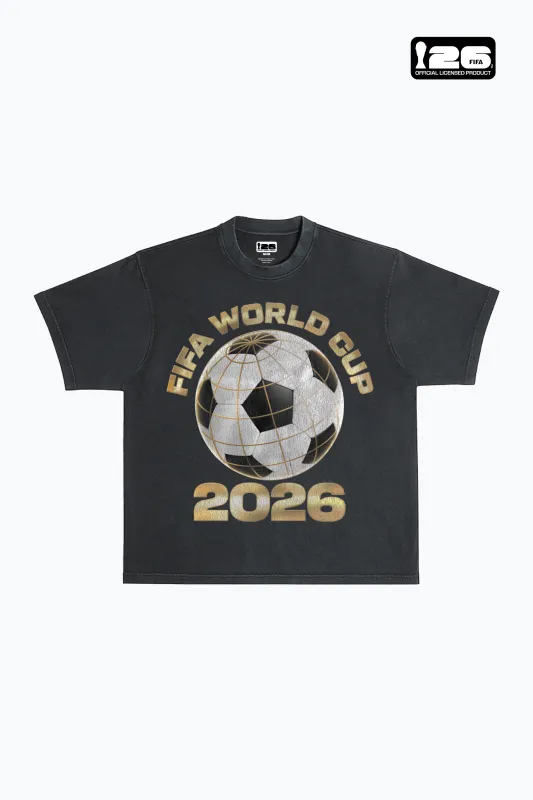 FIFA World Cup 2026™ FIFA World Tour Heavyweight Garment Dyed T-Shirt - Black made by Peace-Collective