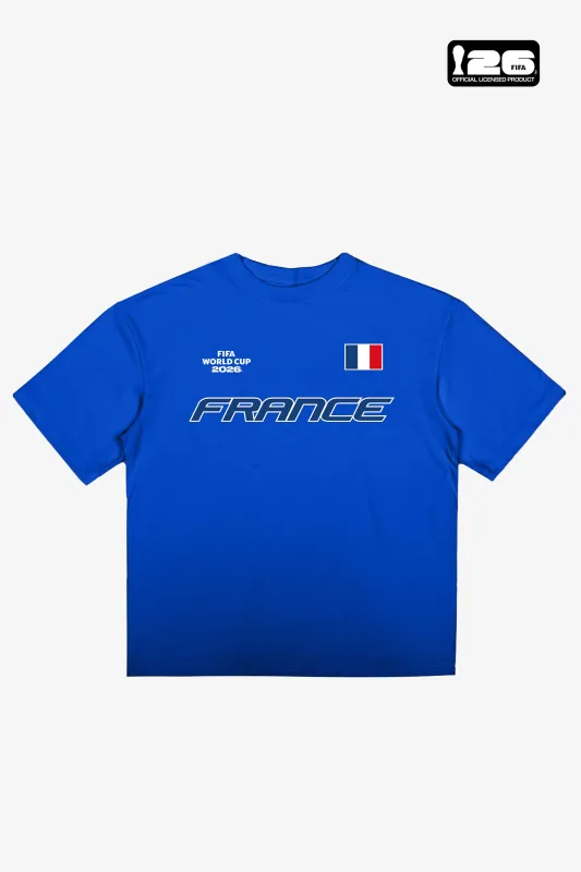 FIFA World Cup 2026™ France Tri Logo T-Shirt - Royal made by Peace-Collective