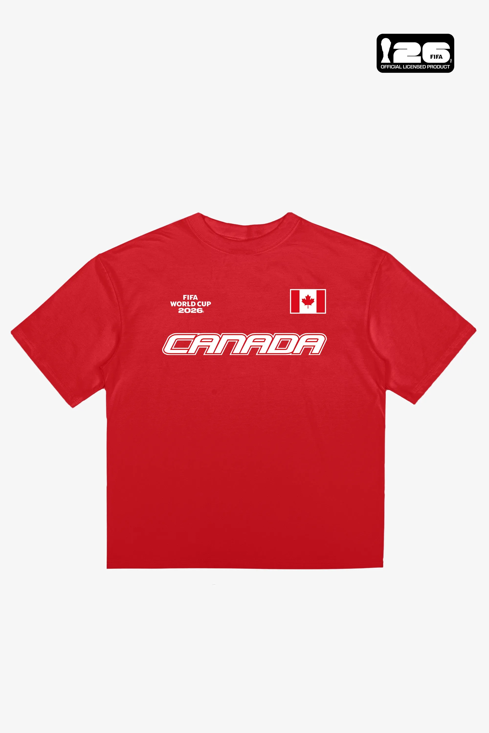 FIFA World Cup 2026™ Canada Tri Logo T-Shirt - Red sold by Peace-Collective