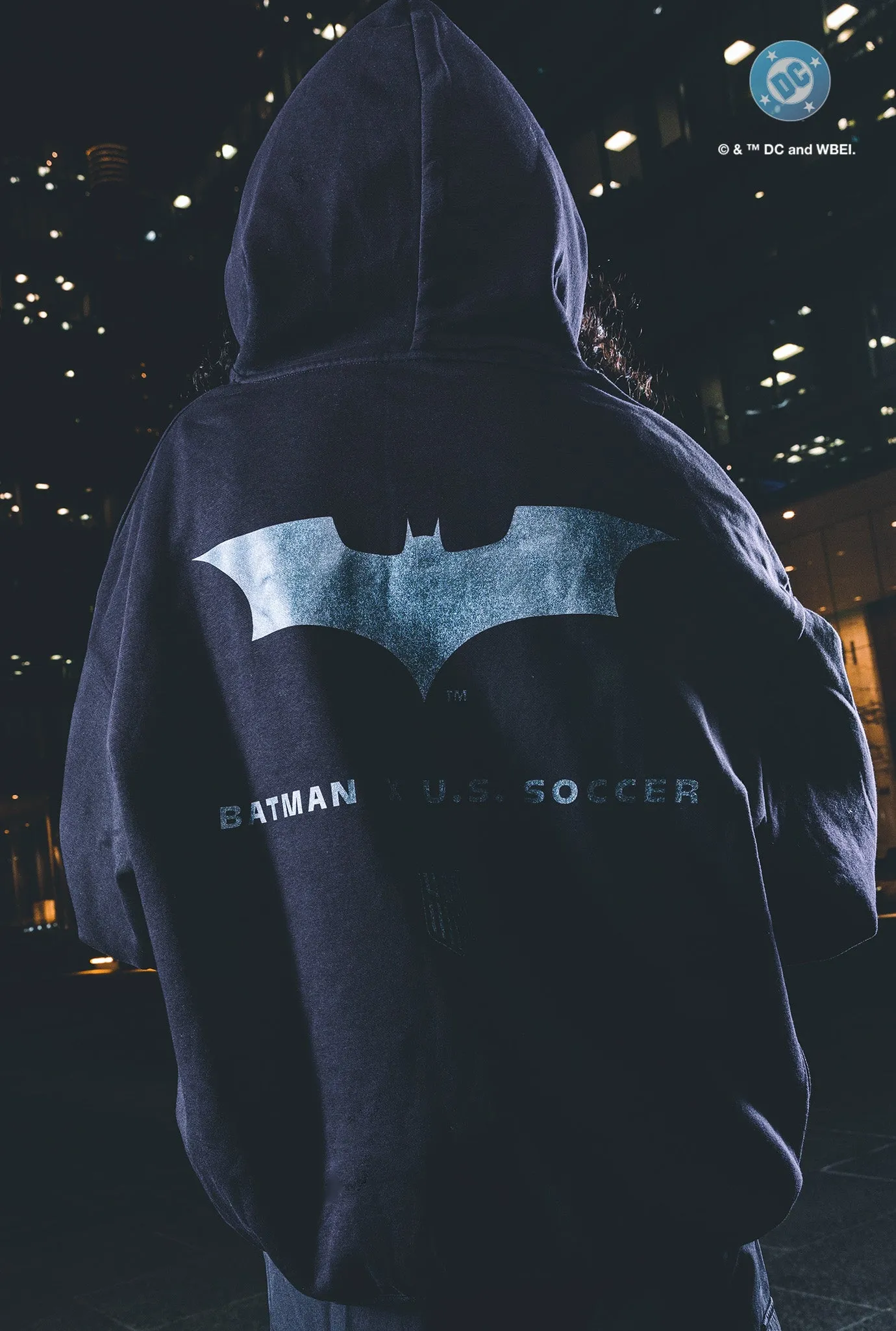 US Soccer | DC The Dark Knight Rises Relaxed Hoodie - Black sold by Peace-Collective product image thumbnail 4