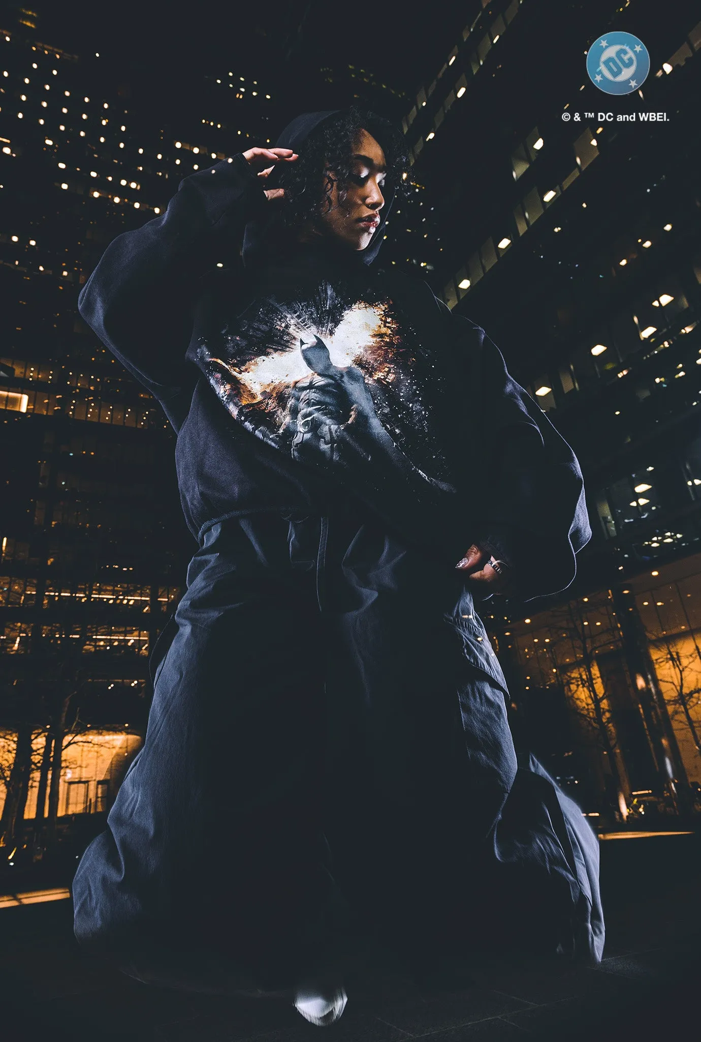 US Soccer | DC The Dark Knight Rises Relaxed Hoodie - Black sold by Peace-Collective product image thumbnail 5