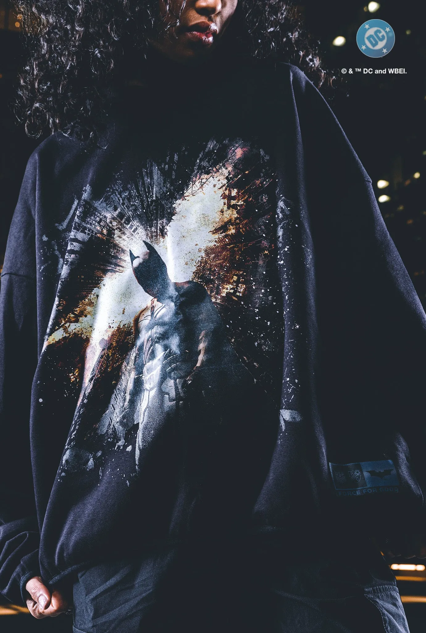 US Soccer | DC The Dark Knight Rises Relaxed Hoodie - Black sold by Peace-Collective product image thumbnail 3