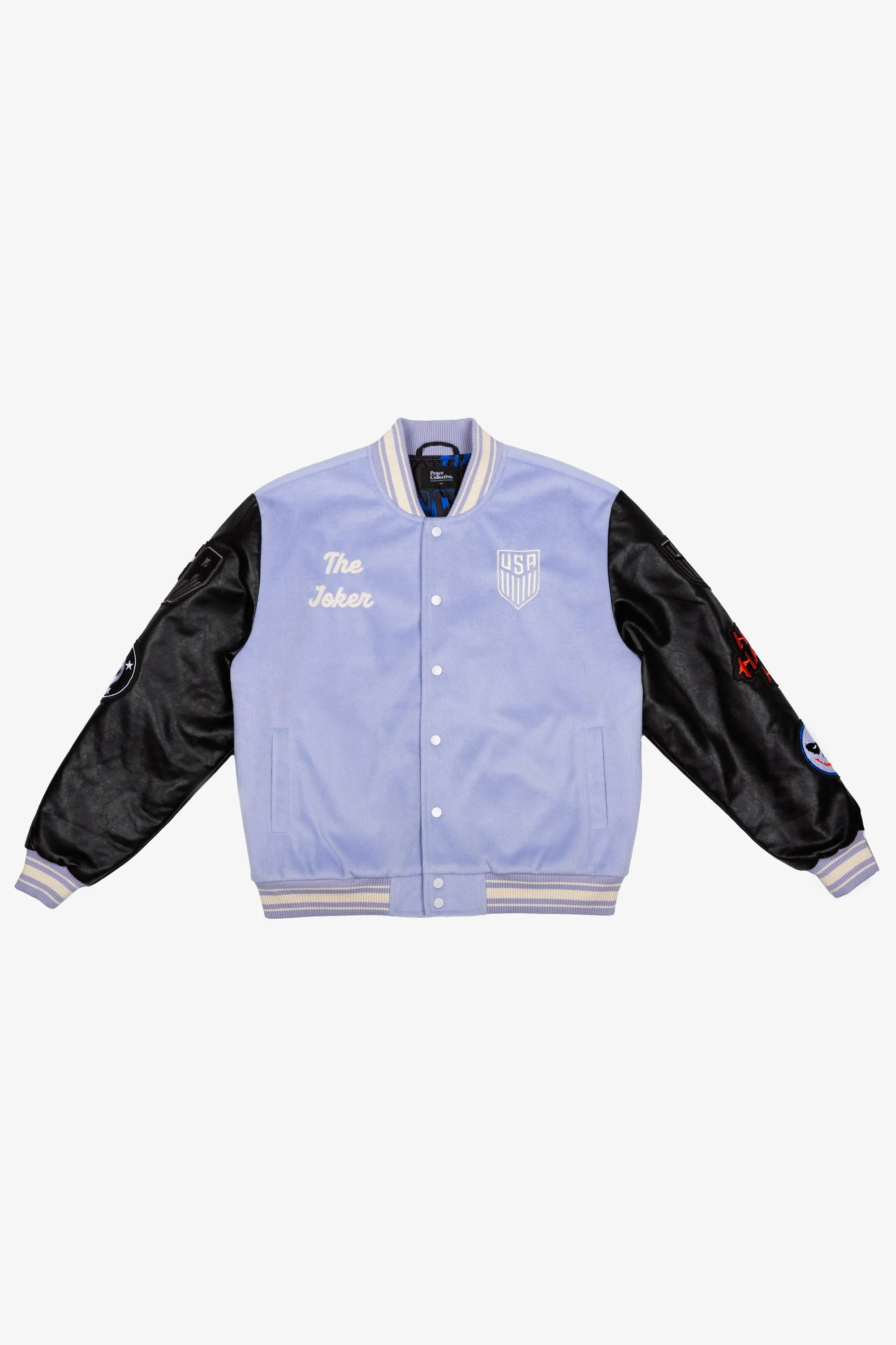 US Soccer | DC Joker Nylon Varsity Jacket - Purple sold by Peace-Collective product image thumbnail 2