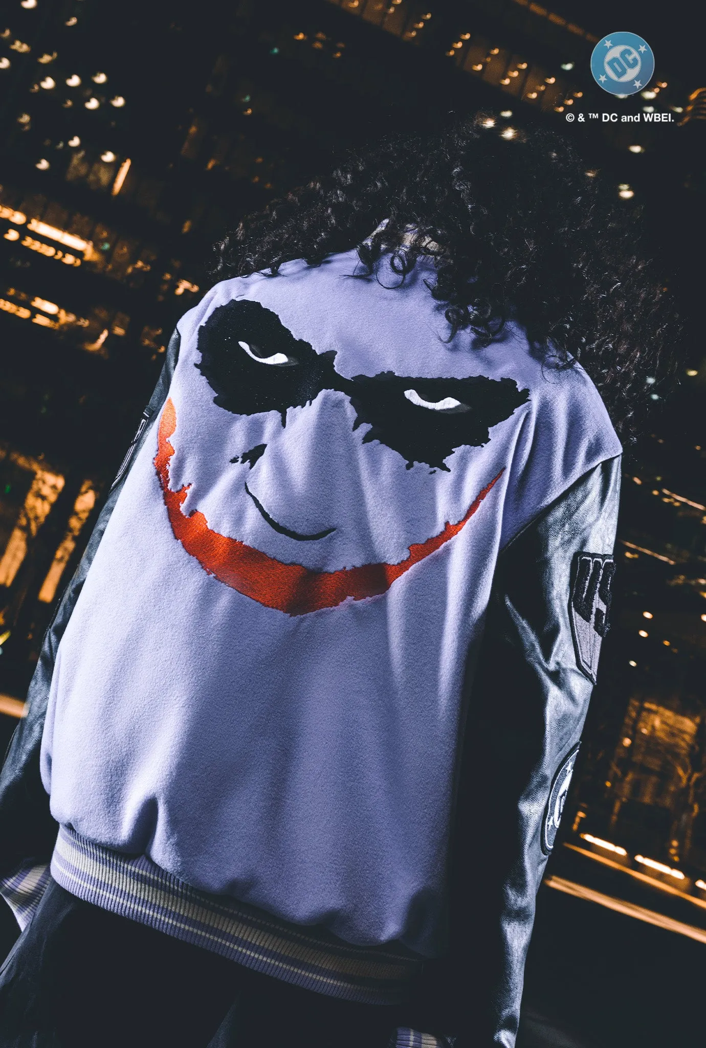 US Soccer | DC Joker Nylon Varsity Jacket - Purple sold by Peace-Collective product image thumbnail 3
