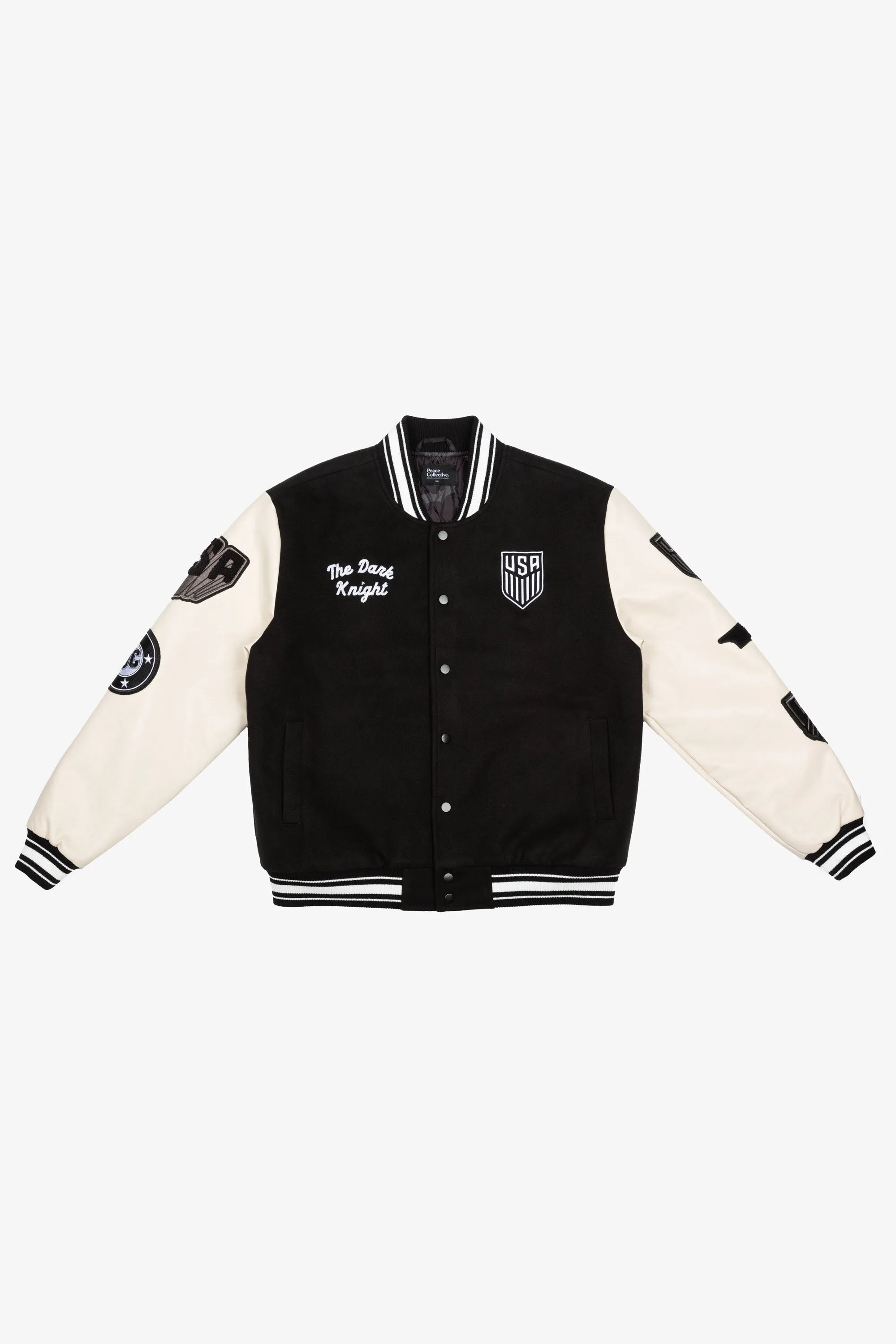 US Soccer | DC Batman Nylon Varsity Jacket - Black sold by Peace-Collective product image thumbnail 2