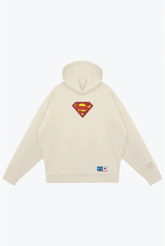 US Soccer | DC Superman Force For Good Heavyweight Hoodie - Ivory made by Peace-Collective