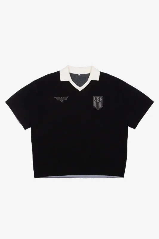 US Soccer | DC Batman Knit Jersey - Black made by Peace-Collective