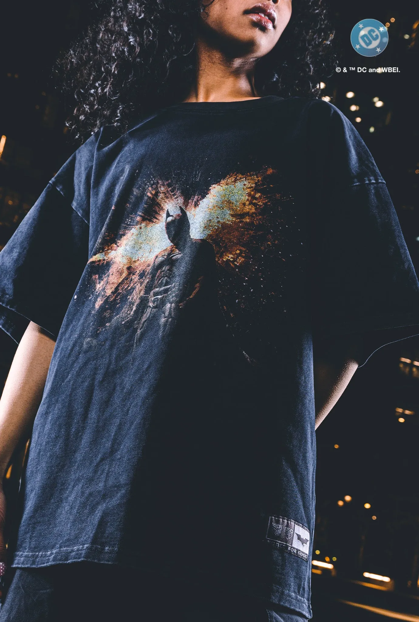 US Soccer | DC The Dark Knight Rises Garment Dyed Heavyweight T-Shirt - Black sold by Peace-Collective product image thumbnail 3