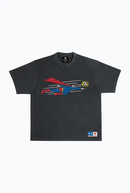 US Soccer | DC Garment Dyed Heavyweight T-Shirt - Black made by Peace-Collective