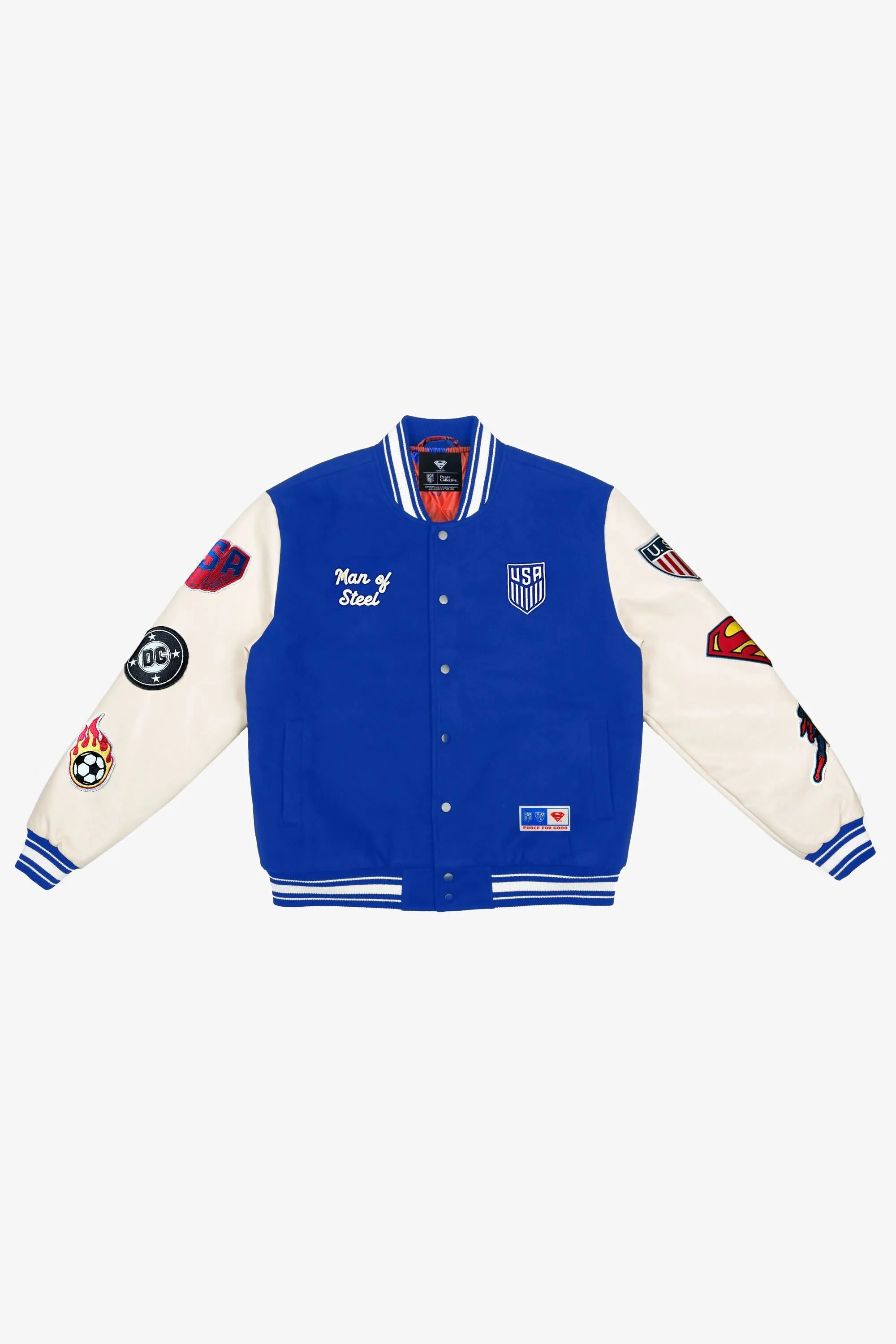 US Soccer | DC Superman Varsity Jacket - Blue sold by Peace-Collective product image thumbnail 2