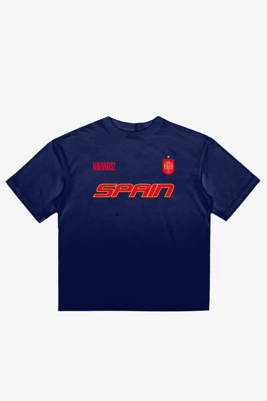 Spain Tri Logo T-Shirt - Navy made by Peace-Collective