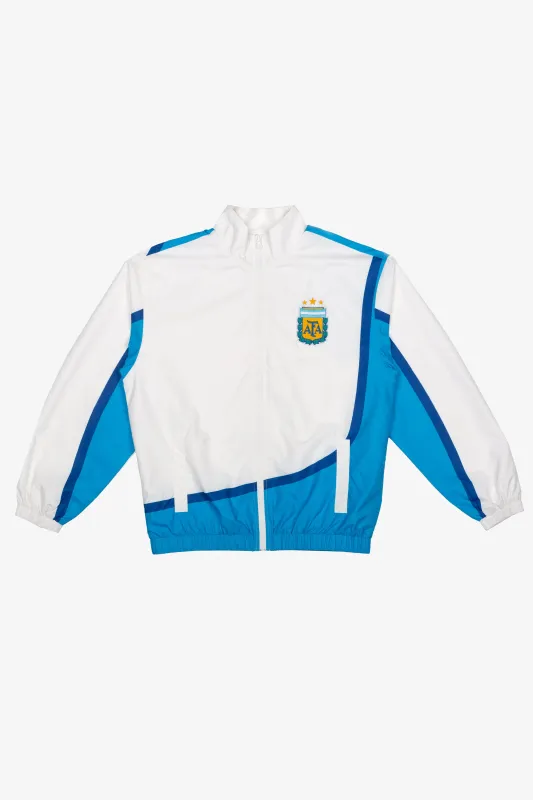 Argentina Windbreaker Jacket - White / Blue made by Peace-Collective