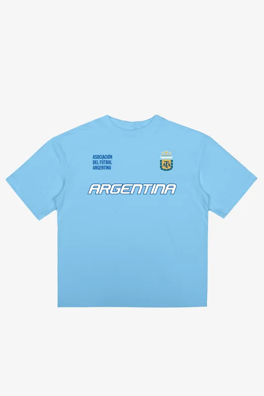 Argentina Tri Logo T-Shirt - Light Blue made by Peace-Collective