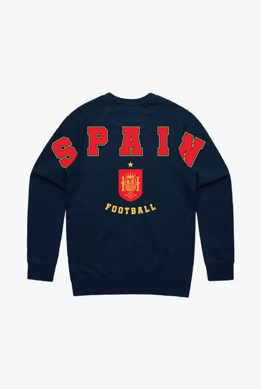 Spain Spirit Crewneck - Navy made by Peace-Collective