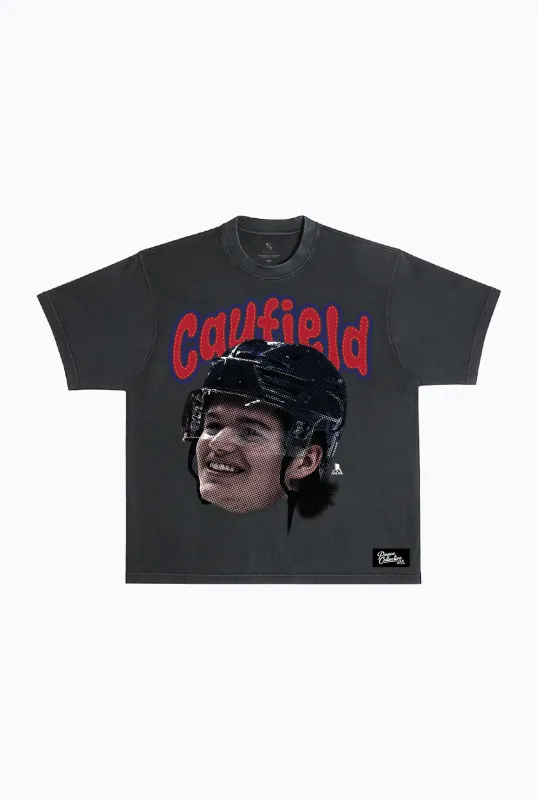 Cole Caufield Heavyweight Garment Dyed T-Shirt - Black made by Peace-Collective