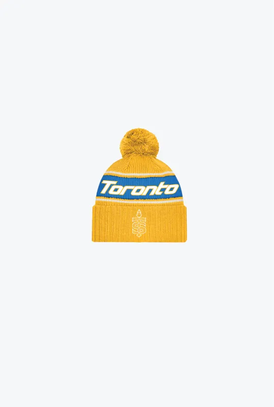 Toronto Sceptres Knit Beanie - Yellow / Royal made by Peace-Collective