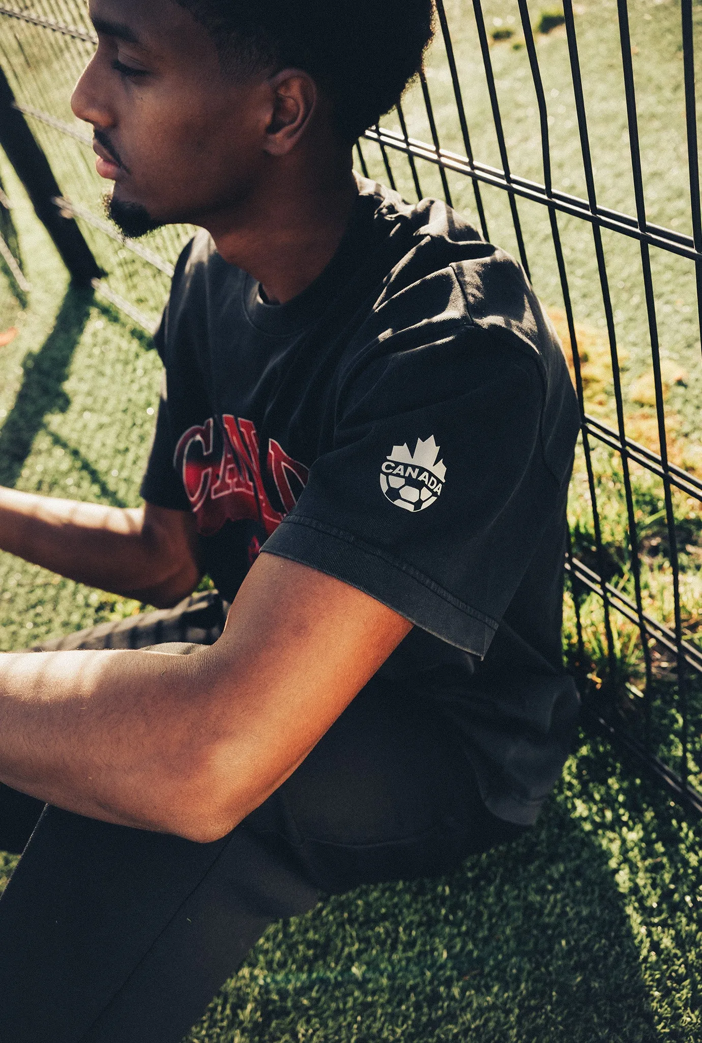 Canada Soccer Heavyweight Garment Dyed T-Shirt - Black sold by Peace-Collective product image thumbnail 3