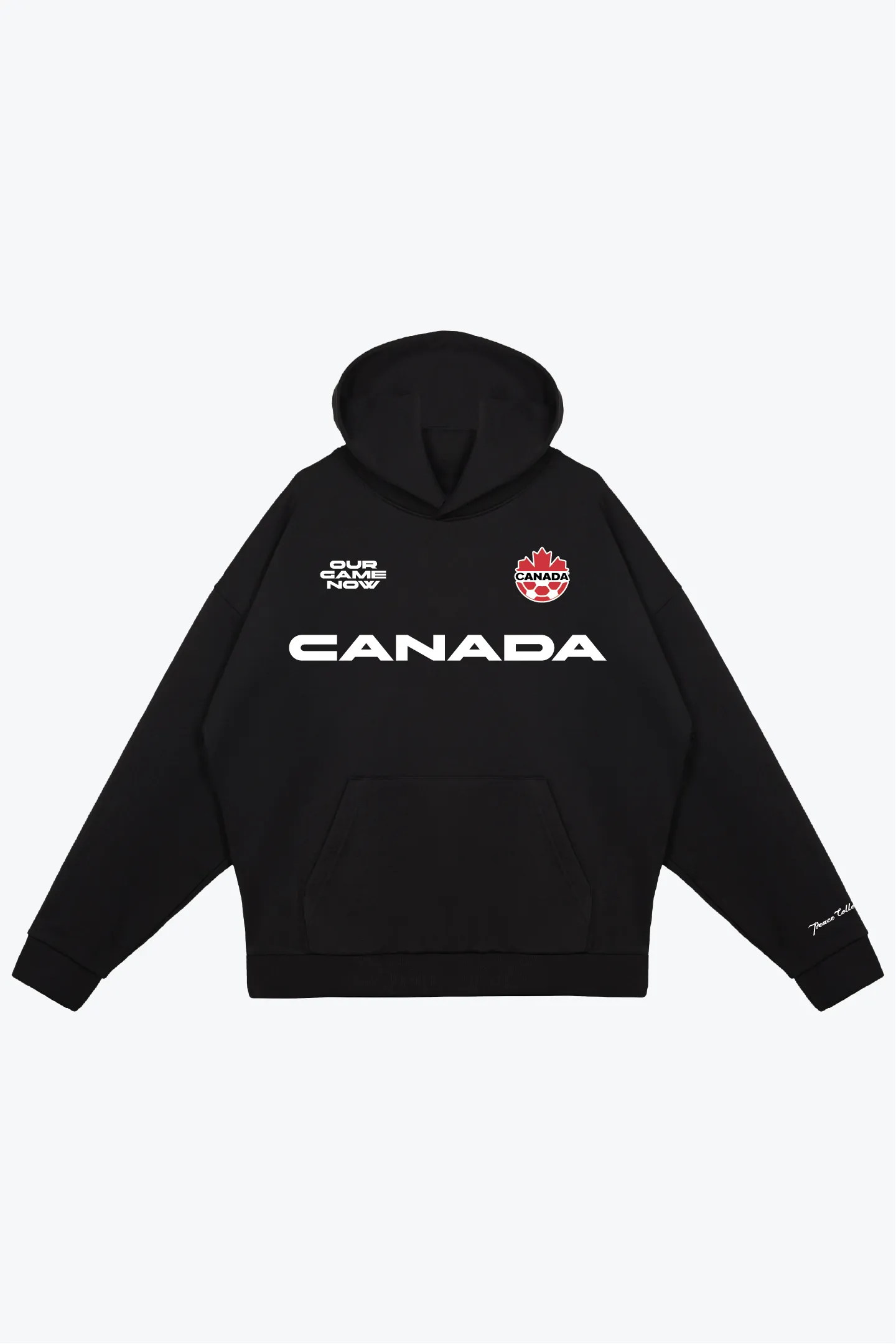 Canada Soccer SuperHeavy™️ Hoodie - Black sold by Peace-Collective